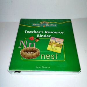 Phonics & Spelling 1  Teacher's Resource Binder Saxon Publishers Lorna Simmons